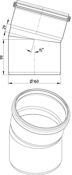 Kulmayhde Blücher haponkestävä teräs 160x15