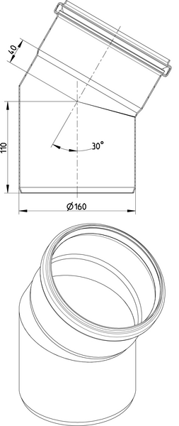 Kulmayhde Blücher haponkestävä teräs 160x30
