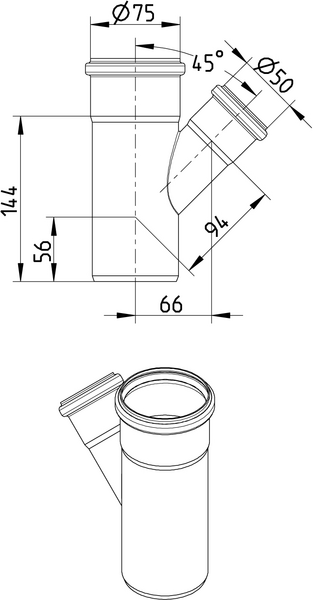 Haarayhde Blücher haponkestävä teräs 75x50x45