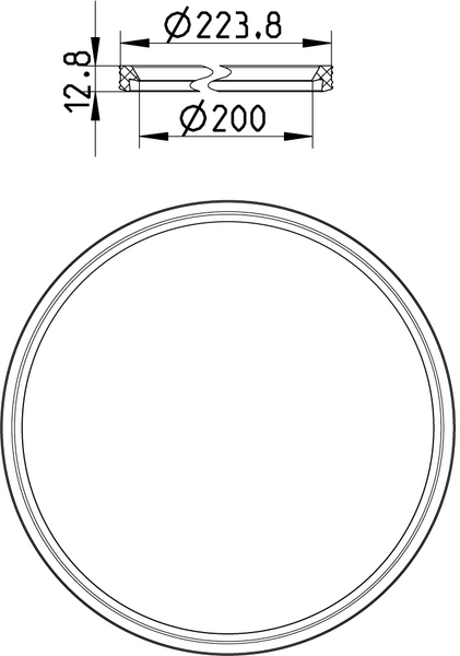 Huulitiiviste Blücher NBR musta/keltainen 200mm
