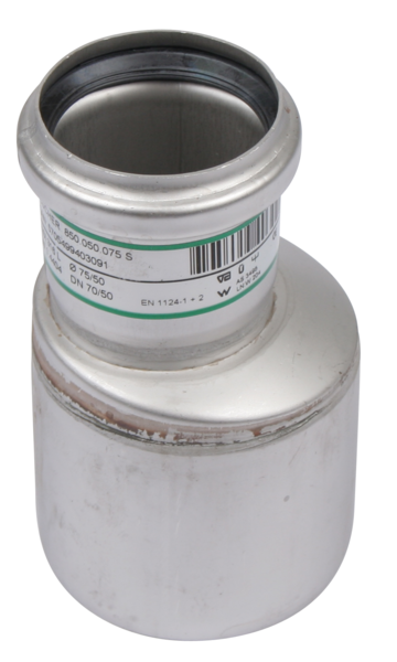 Supistusyhde BLÜCHER 50x75mm epäkeskeinen haponkestävä teräs