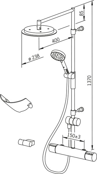 Sadesuihkuhana Oras Cubista 2892 & Hydra