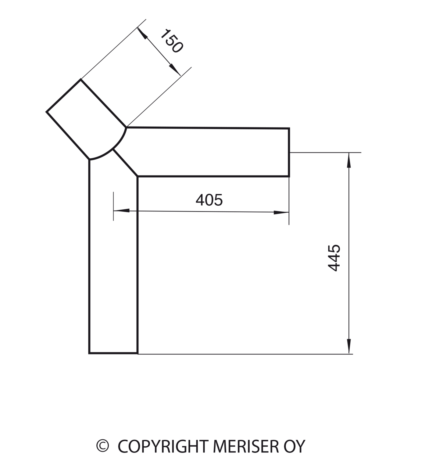 Saostuskaivon Y-haara Merika 110mm muovi 811