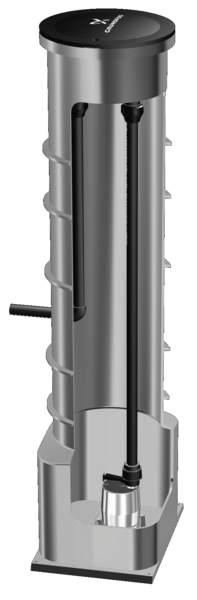 Perusvesipumppaamo Grundfos PS.R. 500/2000 CC7A-1 pumpulla