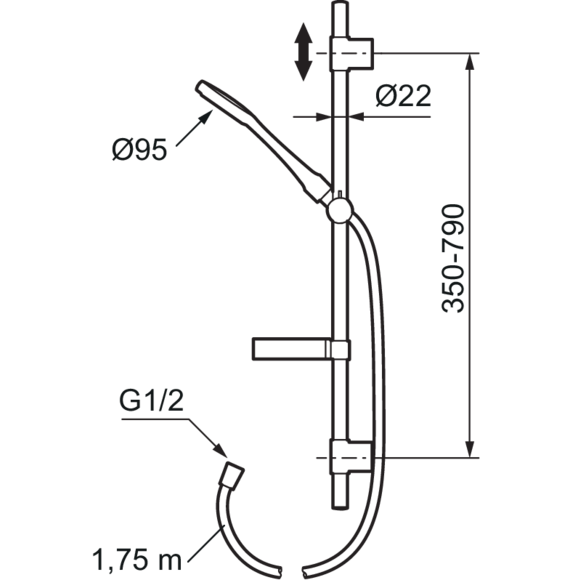 Käsisuihkusetti Mora Cera 130316