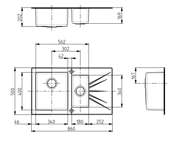 Keittiöallas Alveus Karat 20 Vasen Lasi
