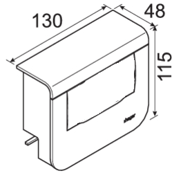 Listakojerasia Hager Tehalit SL20055 Systo-kalusteille 4moduulia alumiini