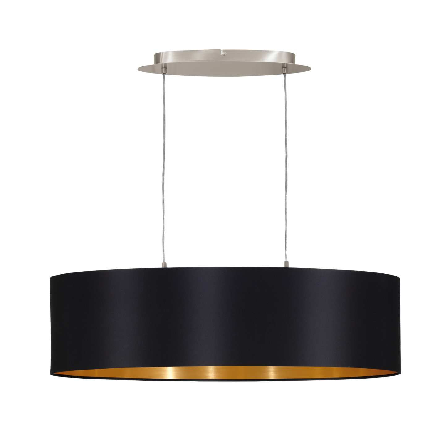 Riippuvalaisin EGLO Maserlo musta/kulta 2x60W E27 78x22 cm