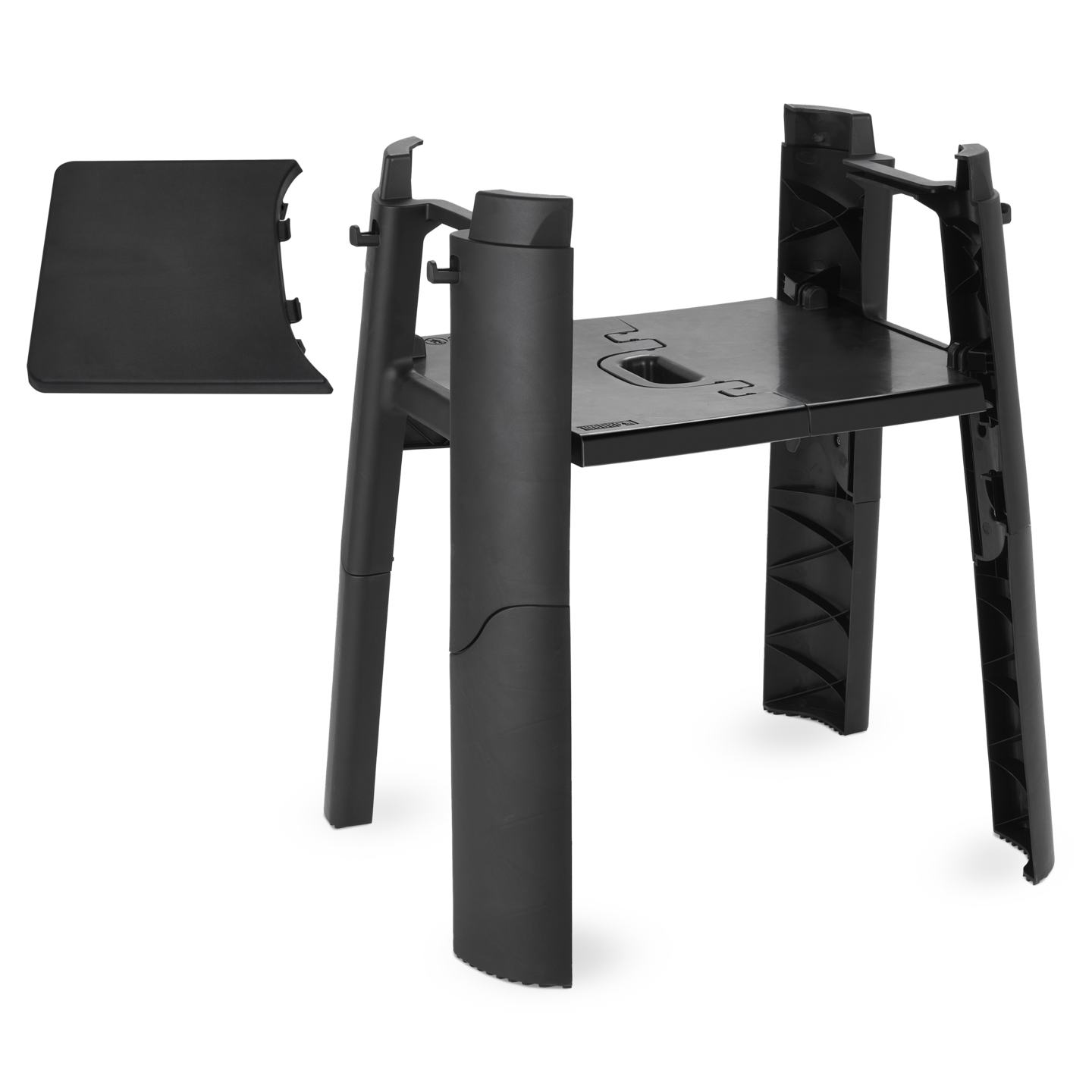 Jalusta sivutasolla Weber Lumin -sähkögrilliin