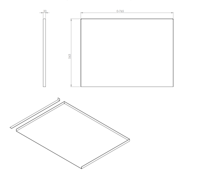 Allaskaapin suojakaukalo Tulvari AK-yleismalli 80cm