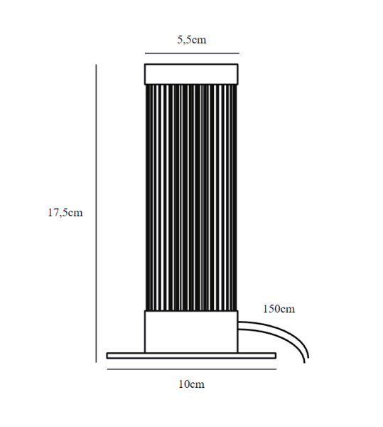 Pöytävalaisin Nordlux Galloway E27 musta/messinki