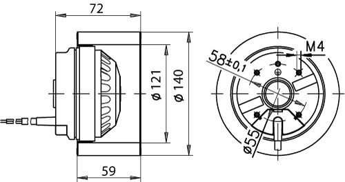 Keskipakopuhallin ebmpapst r2e140-ai28-05 4uf 160w