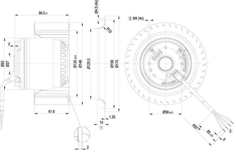 Keskipakopuhallin ebmpapst r2e146-bd47-01 6uf 230w