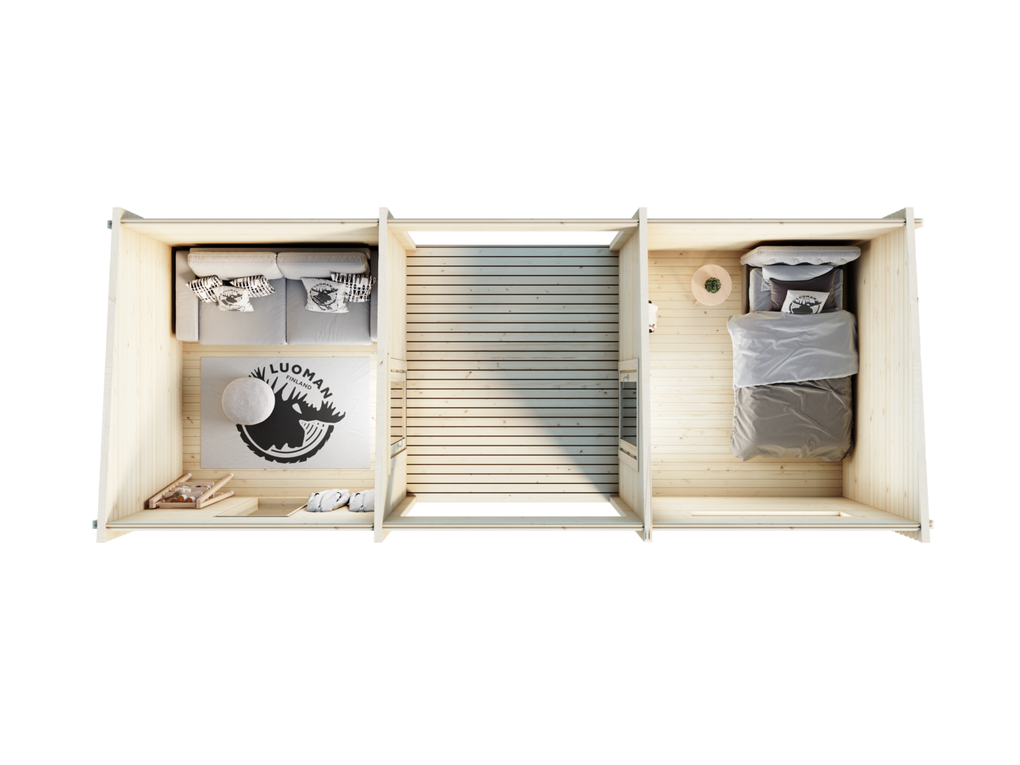 Saunamökki Luoman Kuovi 20m² seinävahvuus 70mm