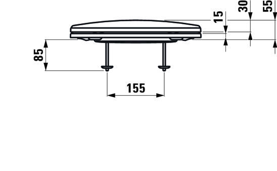 Wc-istuinkansi Cello Lianna kova valkoinen SC/QR