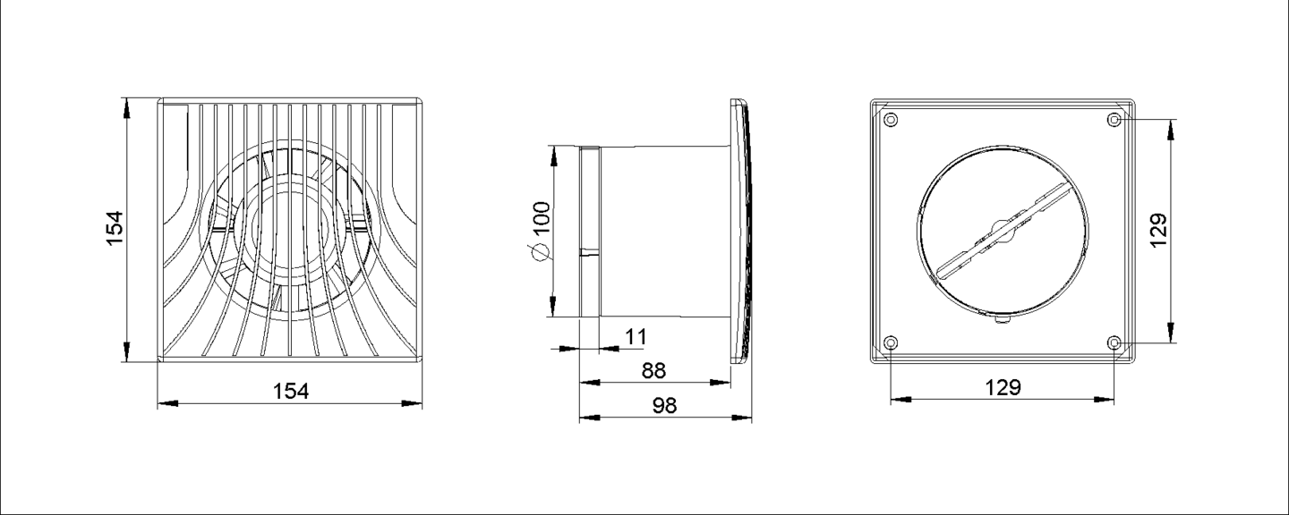 Kylpyhuonepuhallin OPAL WA100LZT ajastin