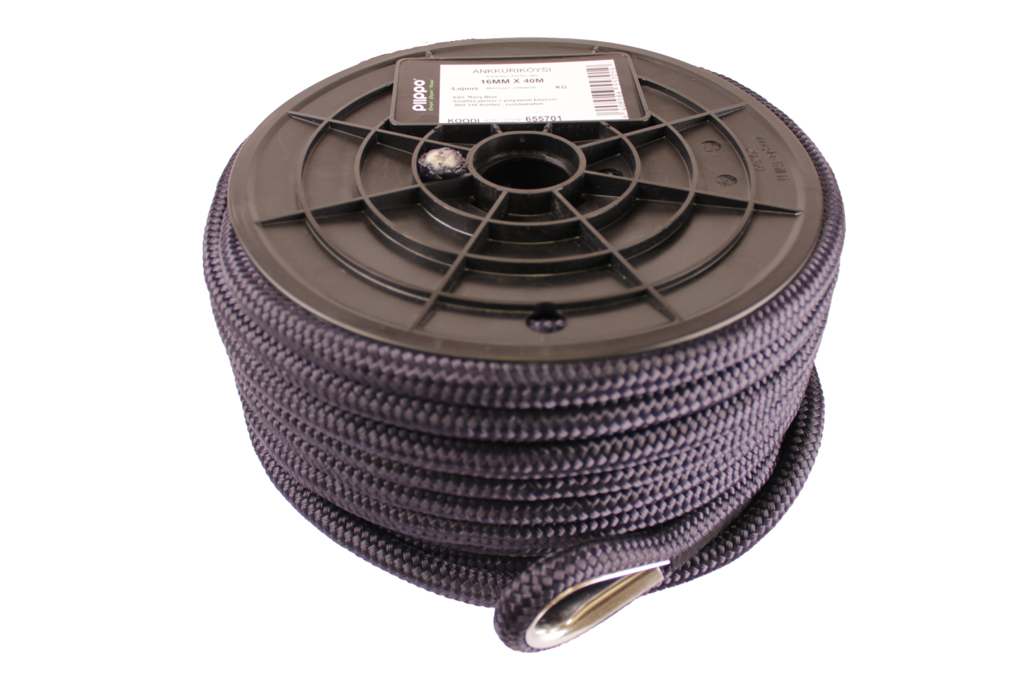 Ankkuriköysi koussilla Piippo 16mm 40m