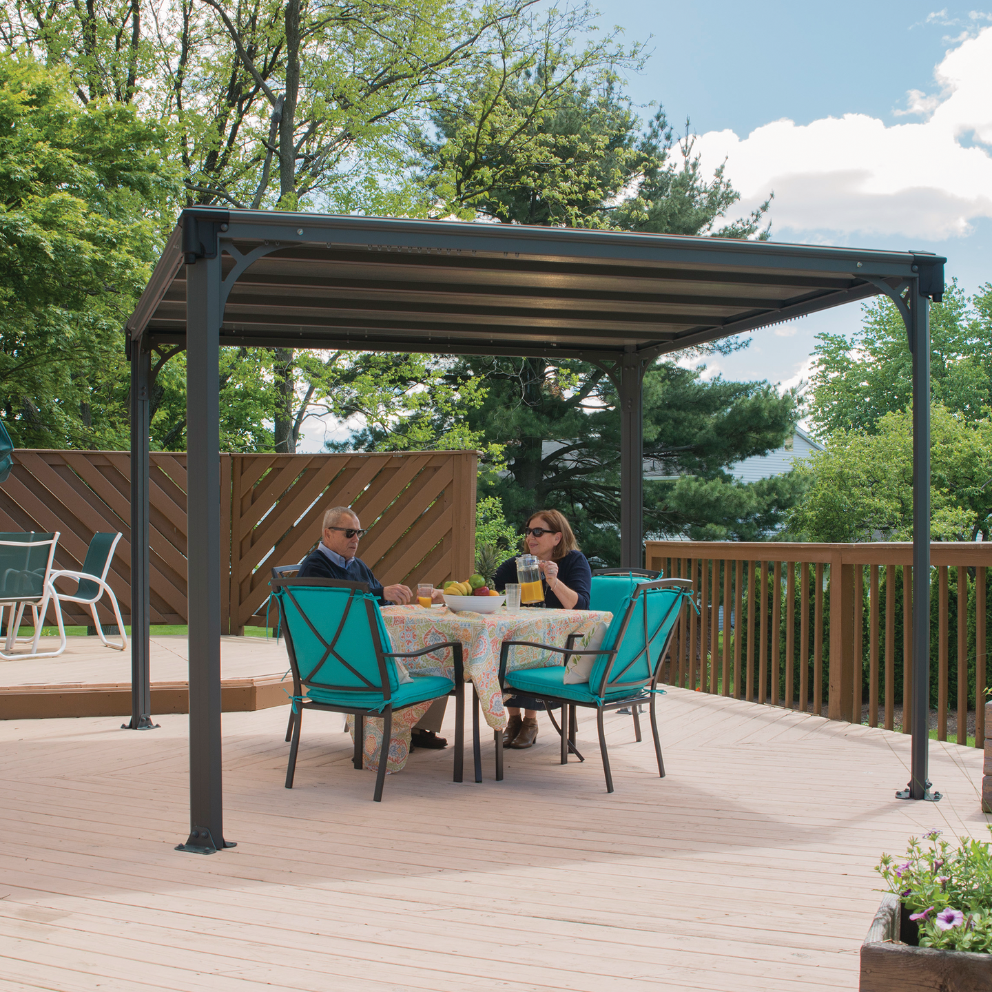 Pergola Palram Milano 3000 309x309x225cm harmaa