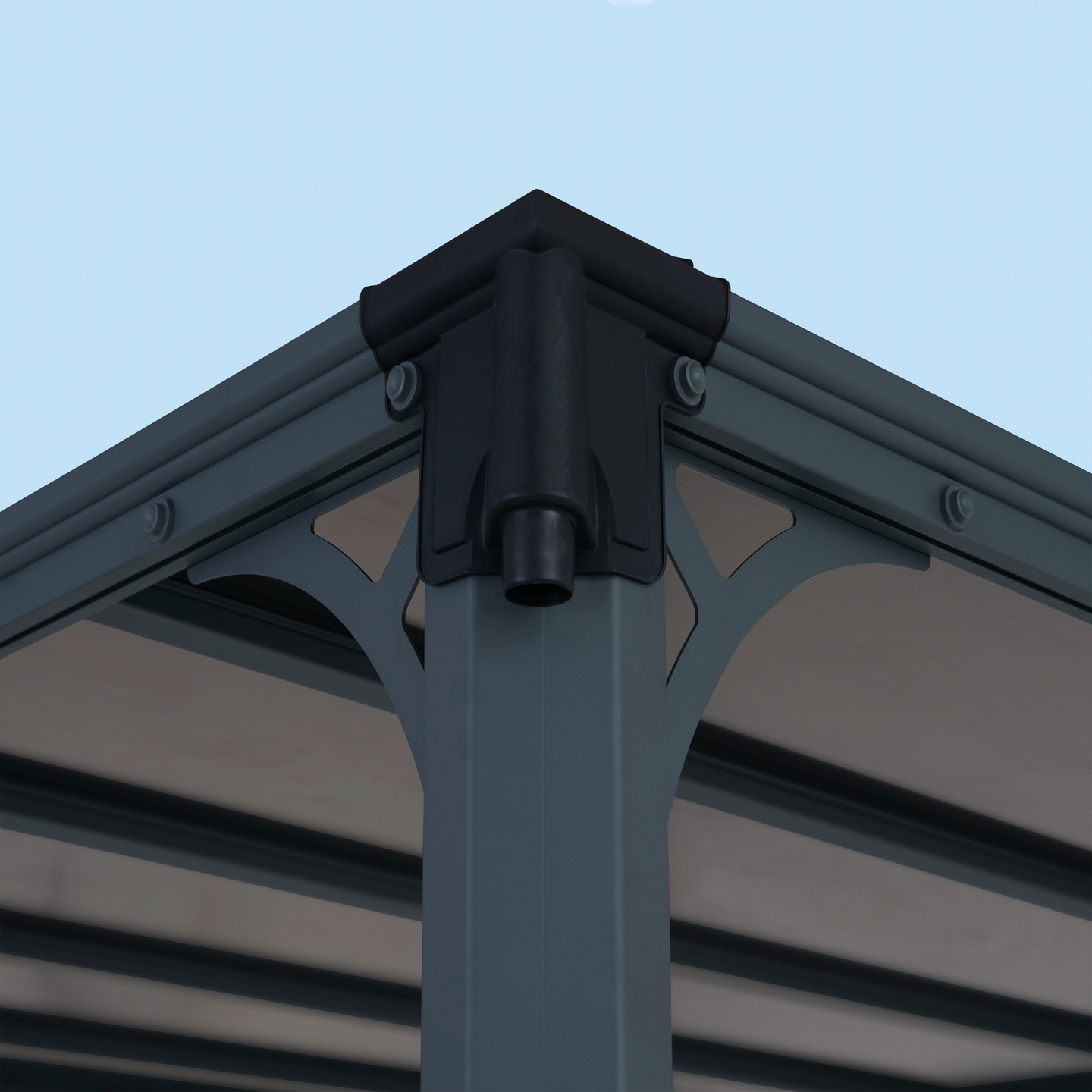 Pergola Palram Milano 3000 309x309x225cm harmaa