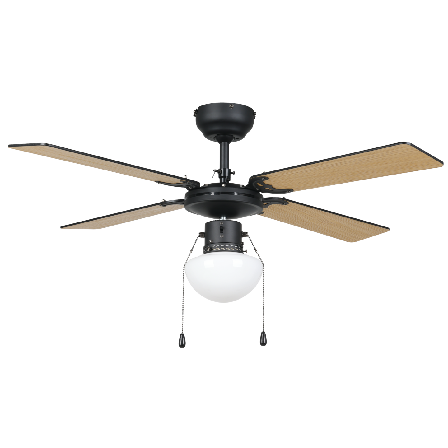 Tuuletinvalaisin EGLO Fortaleza musta/puu E27 maks. 60W, IP20