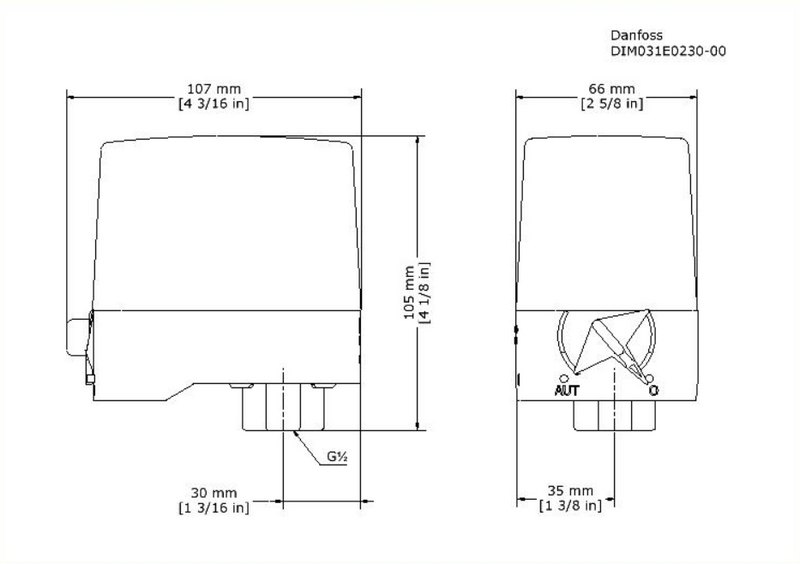 Painekytkin Danfoss 4-12bar CS12 31E0235
