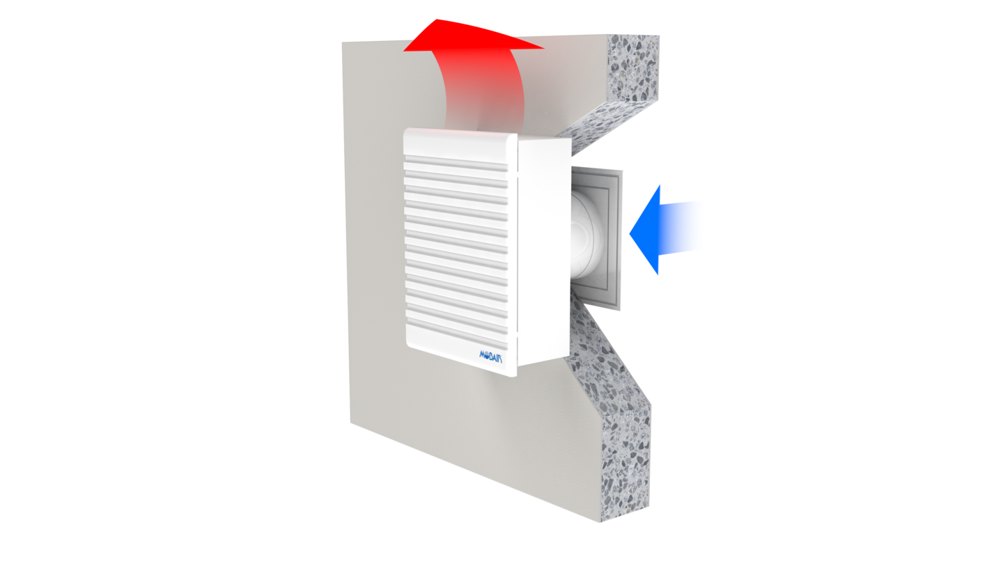 Korvausilmaventtiili Mobair 2010 lämmitin