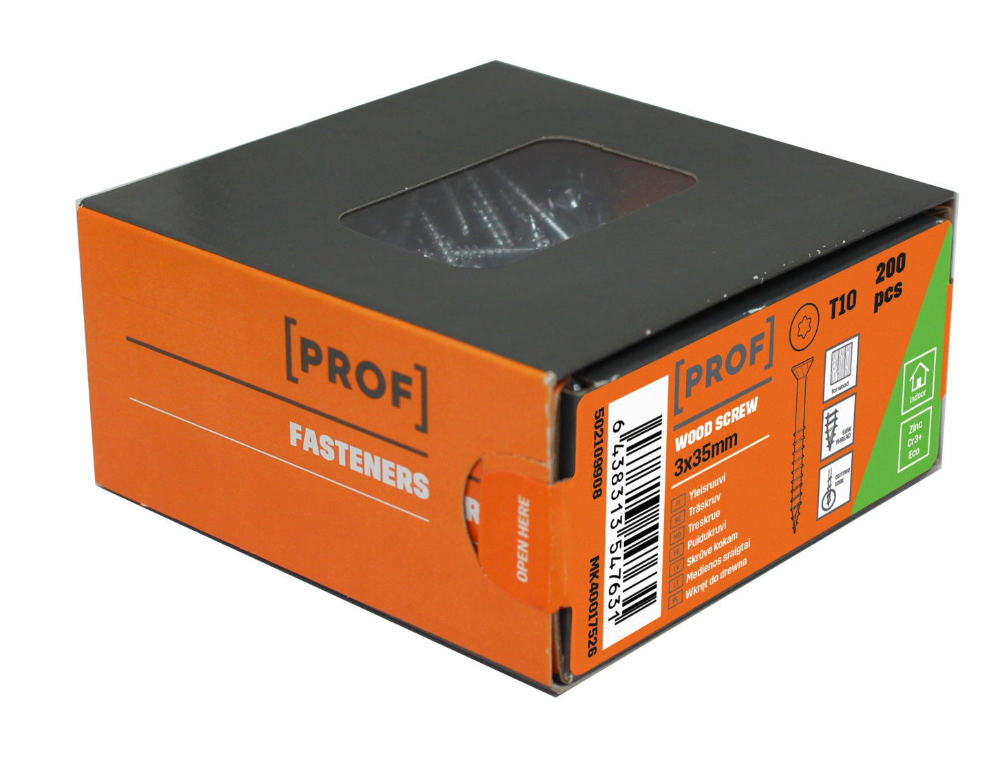 Yleisruuvi PROF uppokanta 3x35 sähkösinkitty T10 200kpl