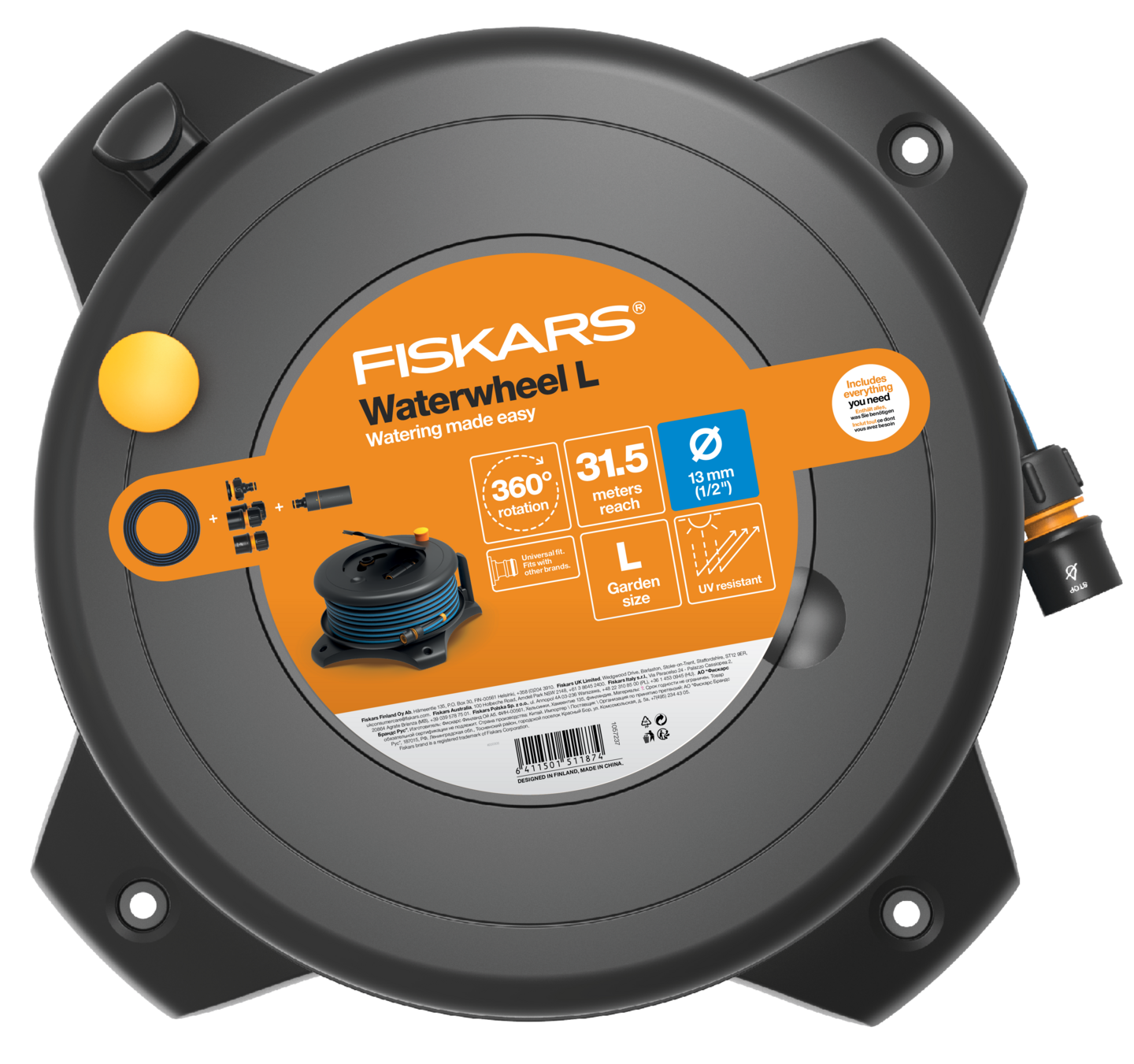 Kastelukelasetti Fiskars M 13mm 20m