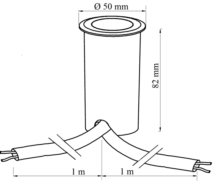 Lisävalo Led Energie -terassivalosarjaan 2W alumiinikehys