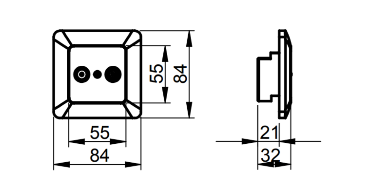 Antennipistorasia OPAL Pro uppo päät/ketjutettava