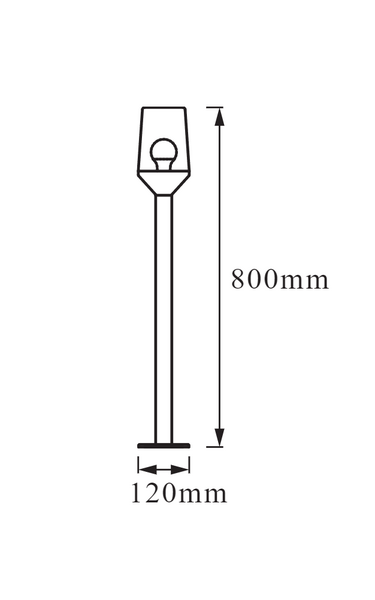 Ulkovalaisin LEDVANCE Endura Classic Calice 800mm IP44 E27 teräs