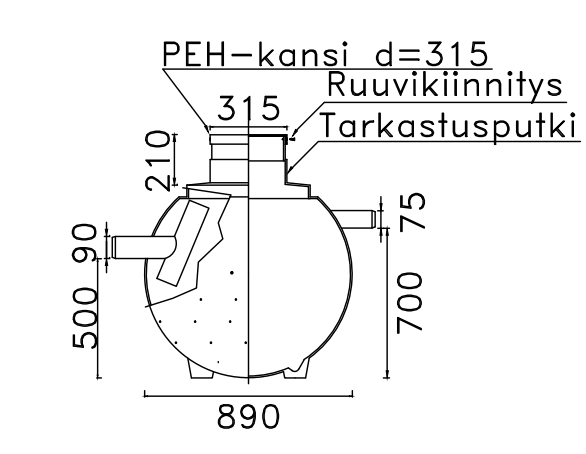Saunakaivo Pipelife pesuvesille