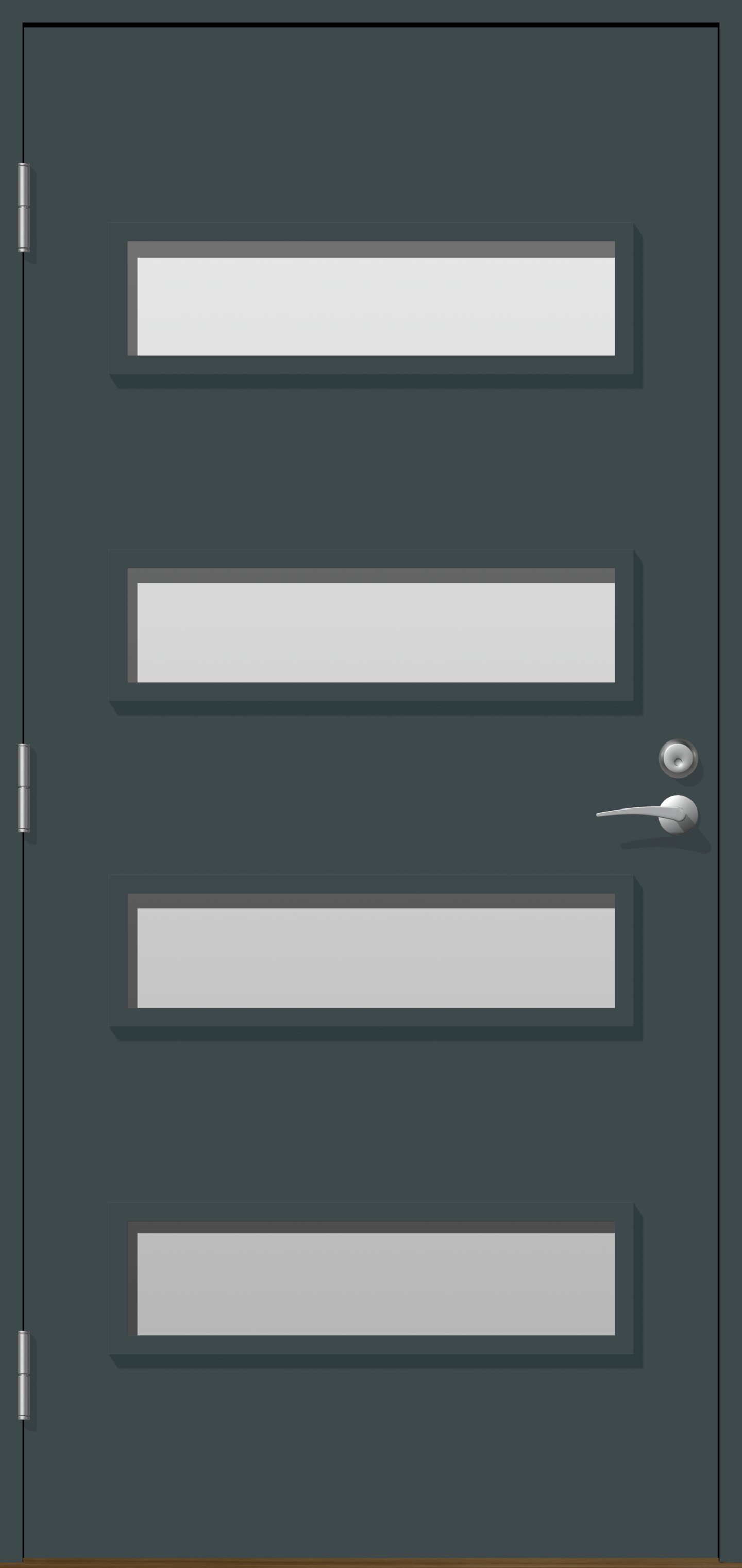 Ulko-ovi UO2 tummanharmaa