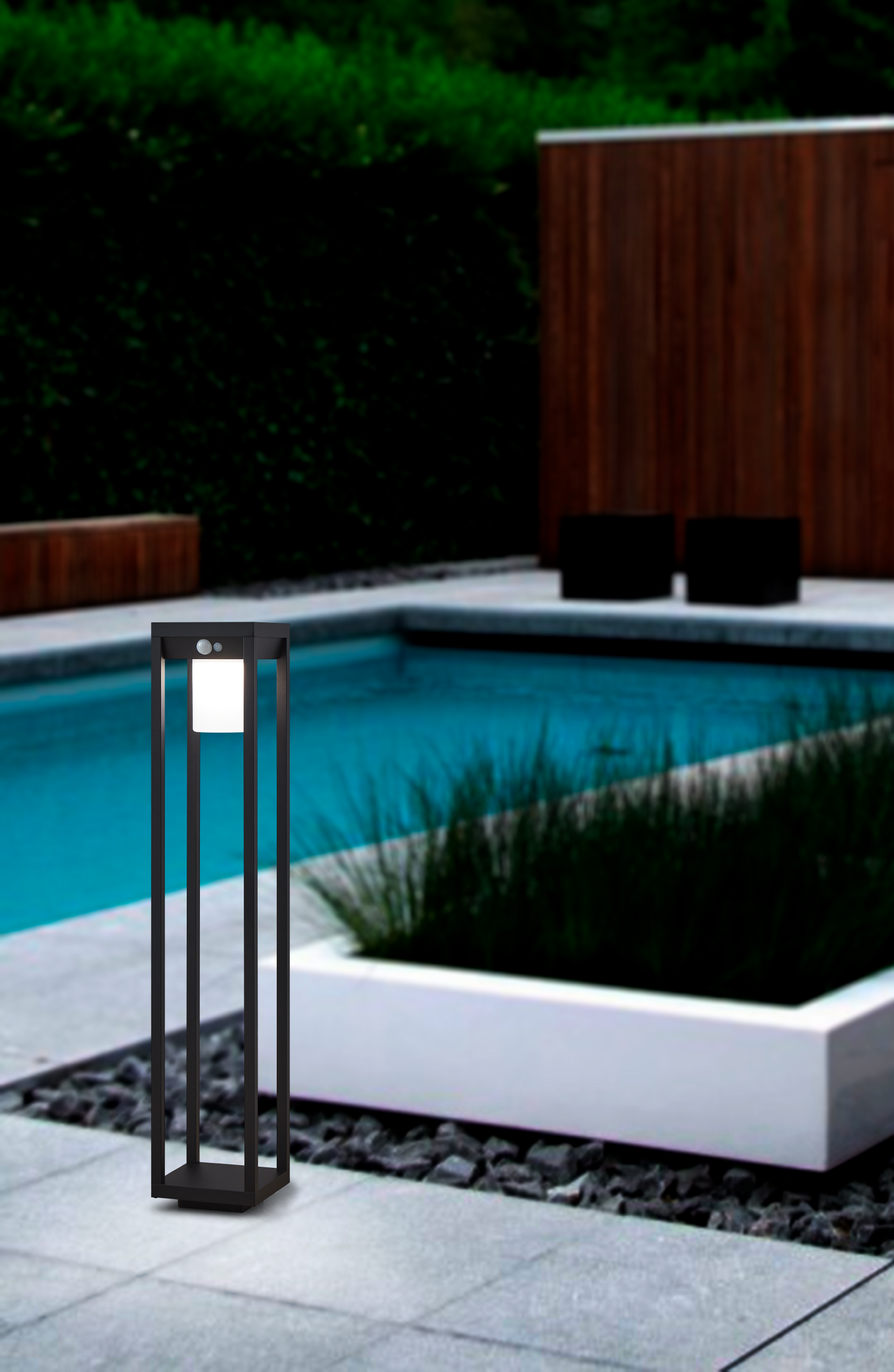 Aurinkokennovalaisin EGLO Martano liiketunnistimella musta 3,7W led IP44