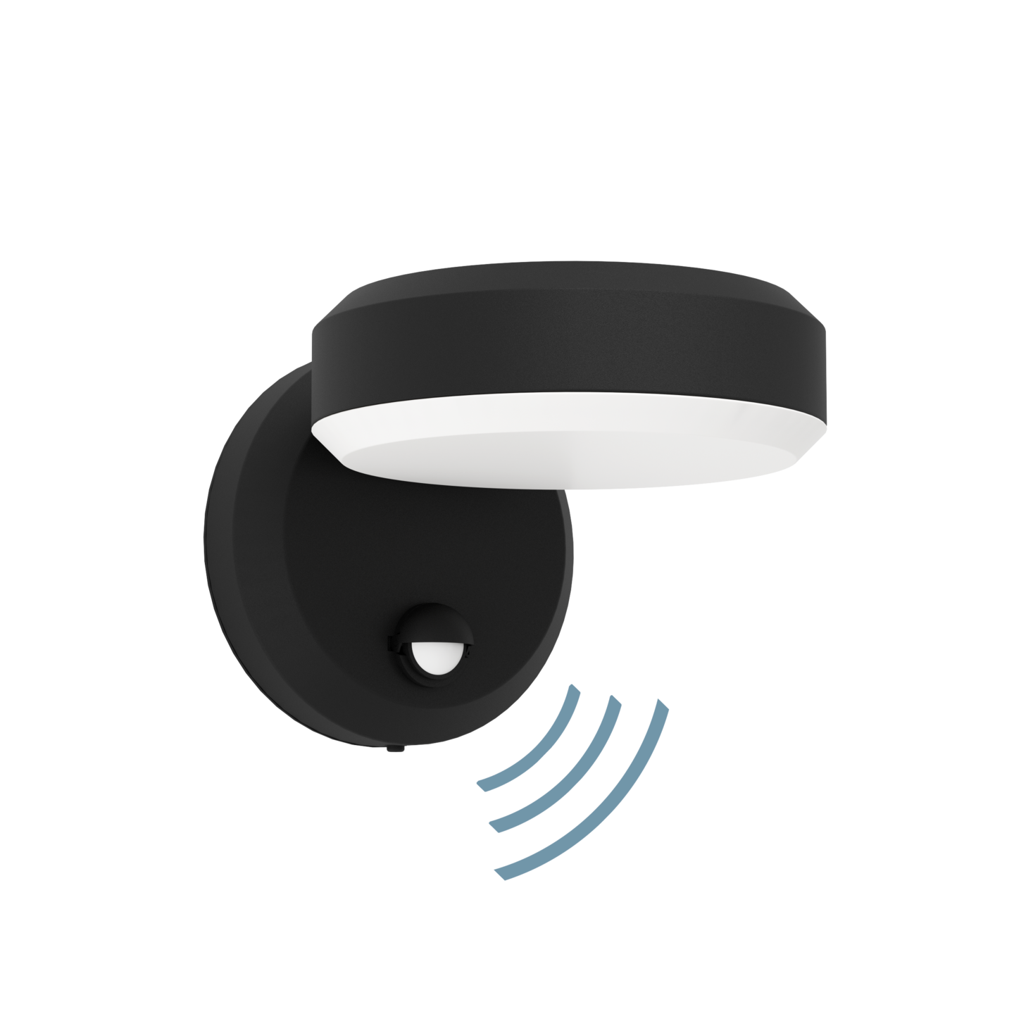 Tunnistinvalaisin EGLO Fornaci liiketunnistimella musta/valkoinen 8,7W led IP44