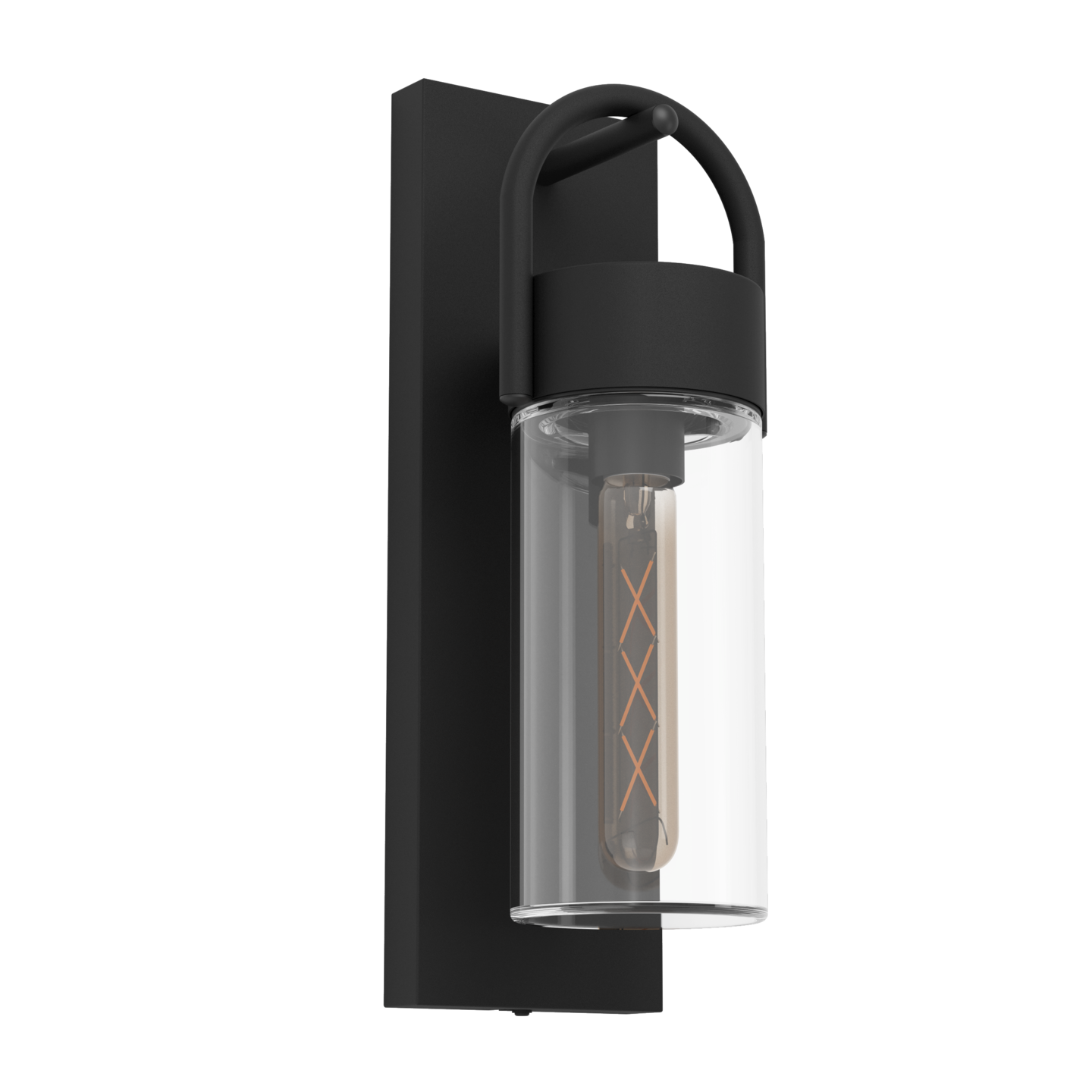 Ulkoseinävalaisin EGLO Carraro musta/kirkas 28W E27 IP44