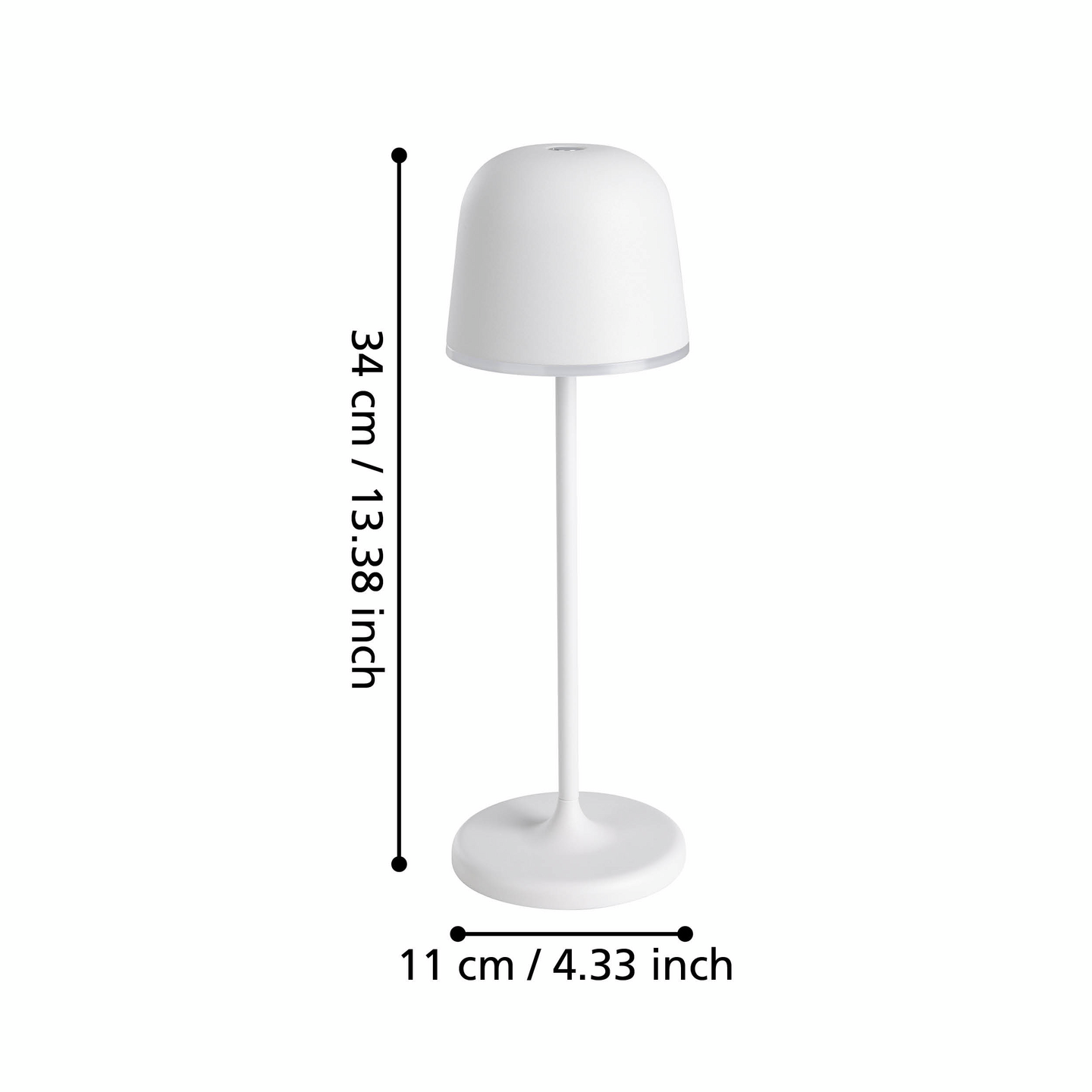 Ulkopöytävalaisin ladattava EGLO Mannera harmaa 2,2W led IP54