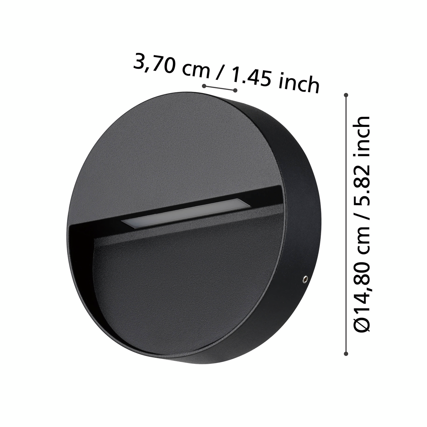 Ulkoseinävalaisin EGLO Maruggio 15cm musta 4,8W led IP65