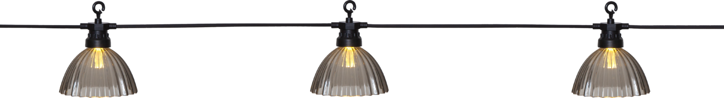 Ulkovalosarja EGLO Cubone musta/harmaa 495cm 12x0,066W IP44