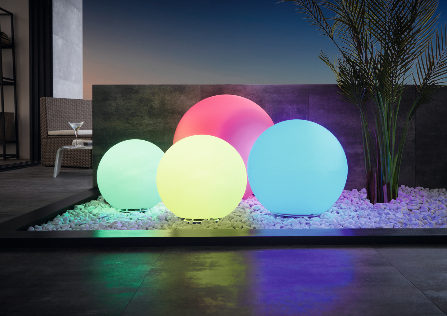 Ulkovalaisin EGLO Connect.z Monterolo-Z  30cm valkoinen 9W E27 RGB IP65