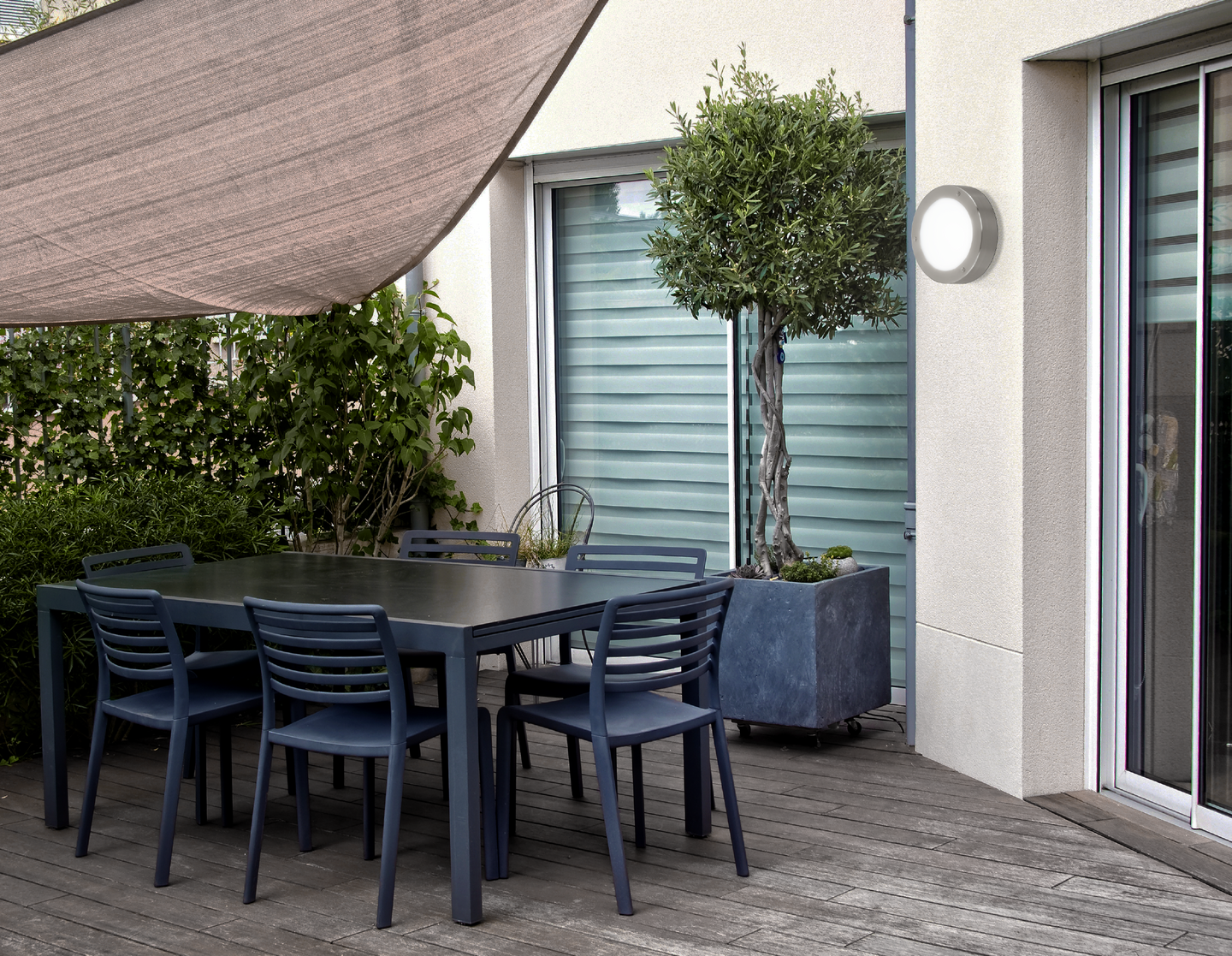 Ulkovalaisin EGLO Vento 2 ruostumaton teräs/valkoinen 18,5cm 5,4W led IP44