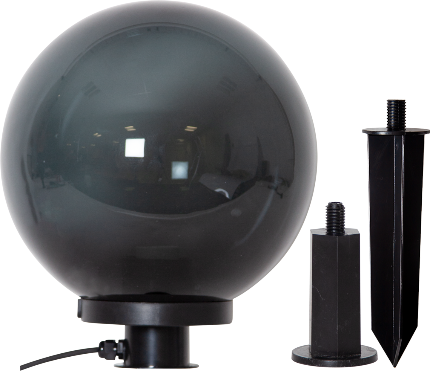 Maapiikkivalaisin EGLO Monterollo smoke halk 30 cm musta E27 maks 40W IP44