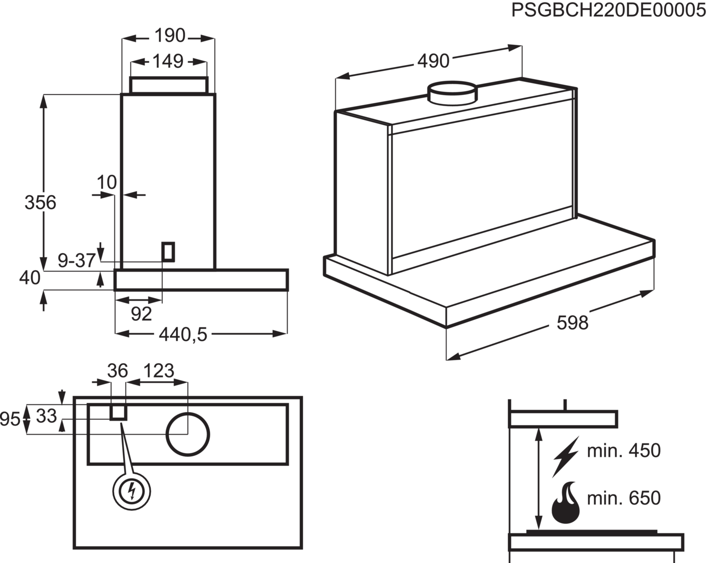 Liesituuletin Electrolux LFG616W 60cm valkoinen