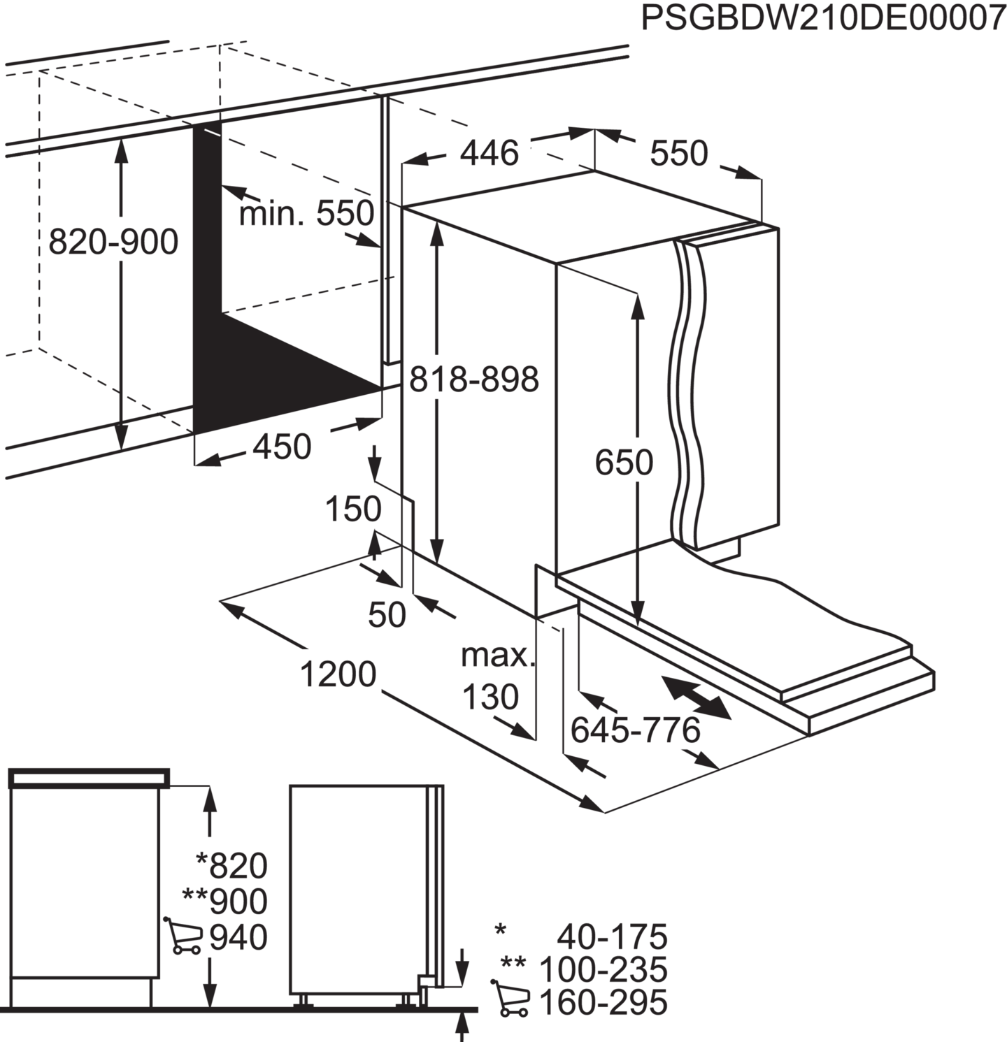 Astianpesukone Electrolux EEM63310L 45cm integroitava