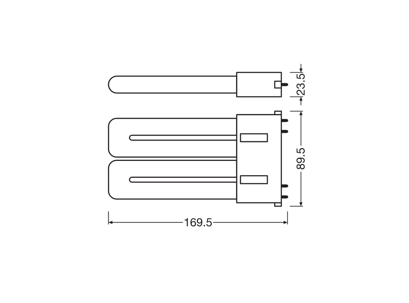 Pistokantalamppu OSRAM Dulux led F24 EM 12W 1350lm 3000K 2G10