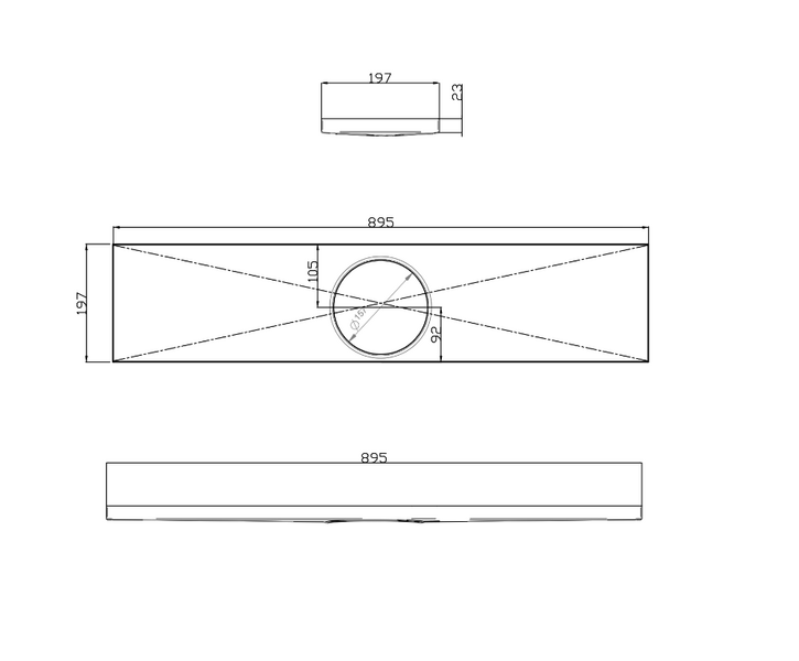 Lattiakaivon kouru Vieser Line musta