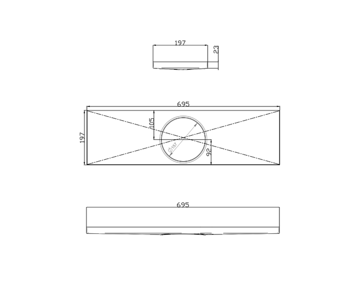Lattiakaivon kouru Vieser Line musta