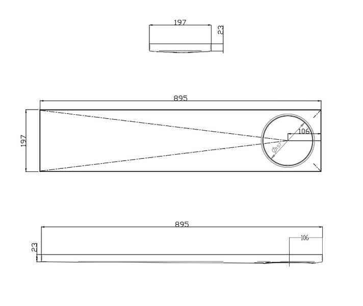 Lattiakaivon kouru Vieser Line epäkeskeinen