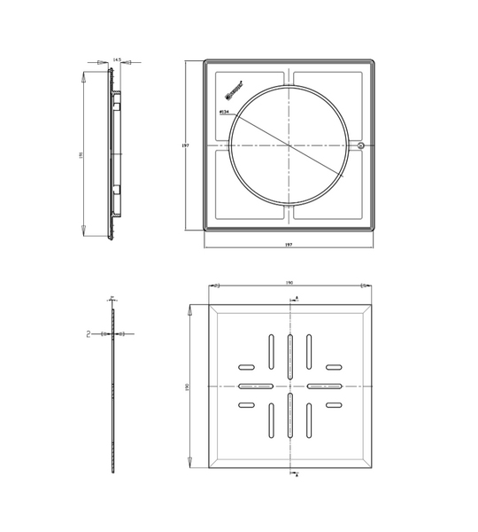 Neliökansi Vieser 197x197 Classic+ musta