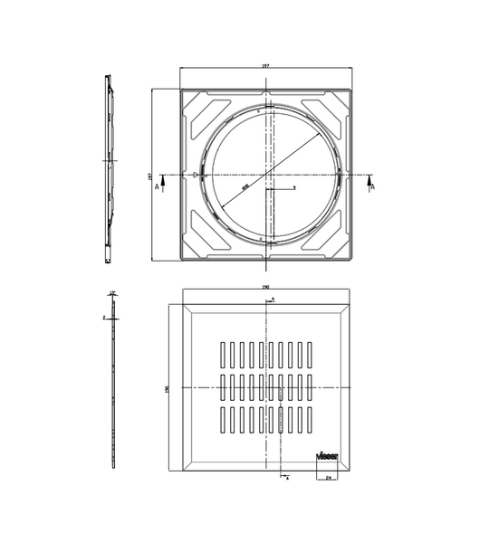 Neliökansi Vieser 197x197 Link teräskehys